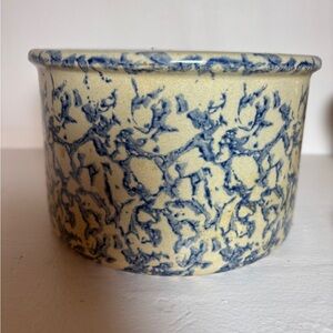 Robinson-Ransbottom Blue Speckle Ceramic Planter 1 qt Low Jar